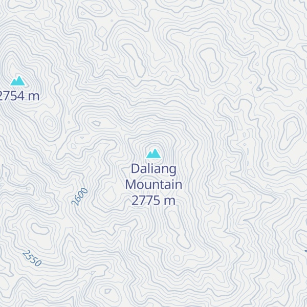 Map of Daliang Mountain