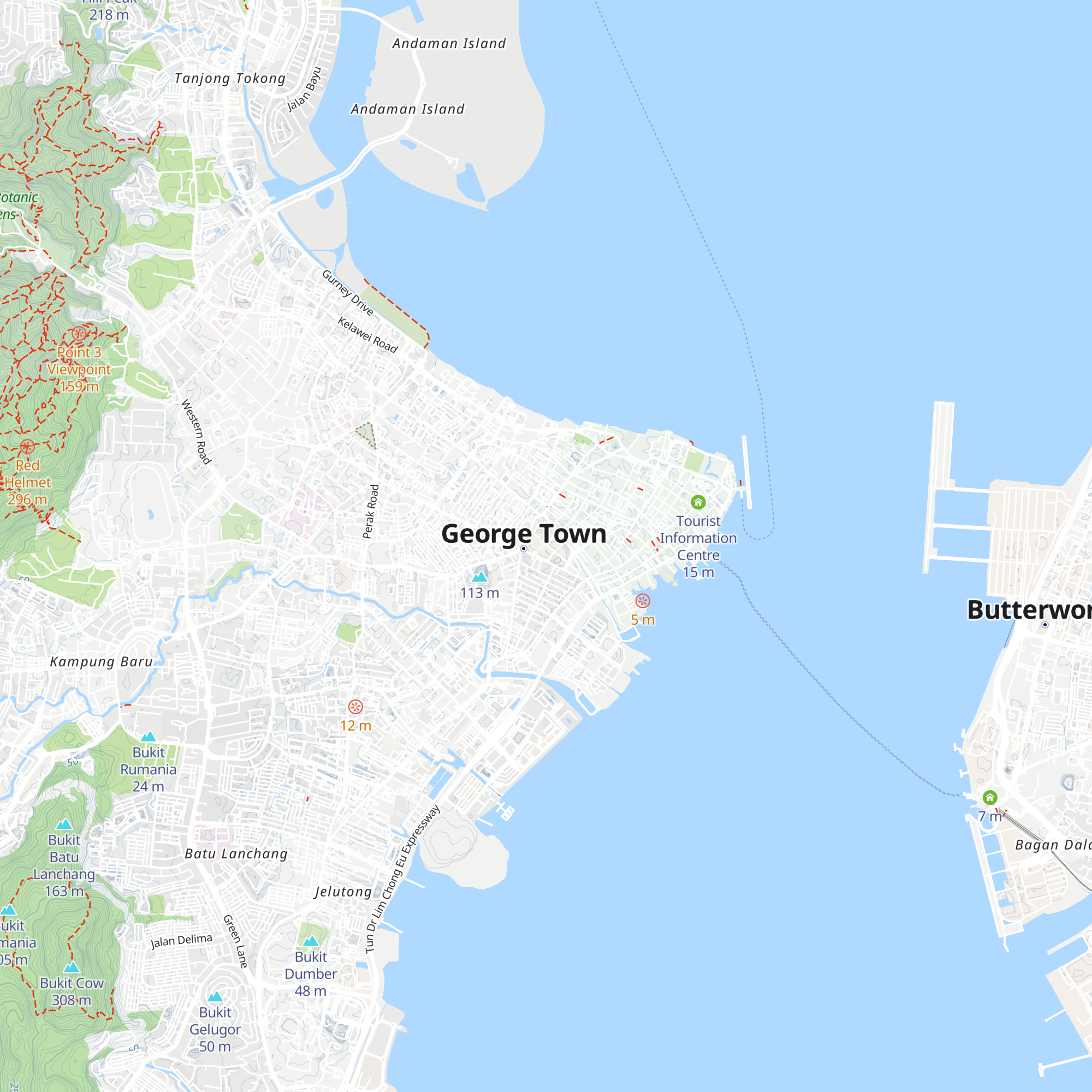 Rapid Penang kiosk map