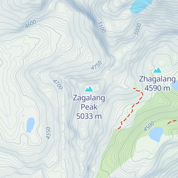Map of Zagalang Peak