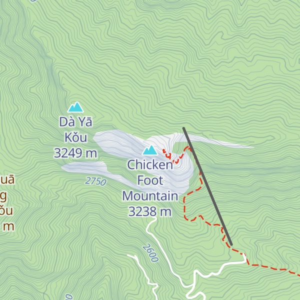 Map of Chicken Foot Mountain