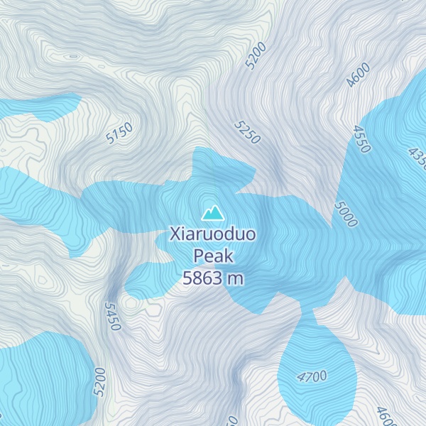 Map of Xiaruoduo Peak