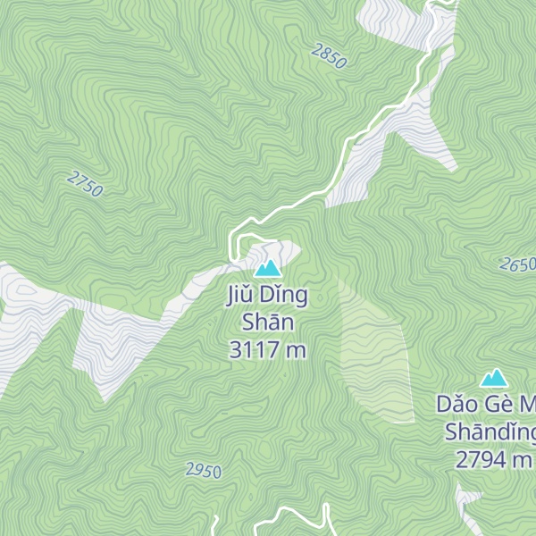 Map of Jiǔ Dǐng Shān
