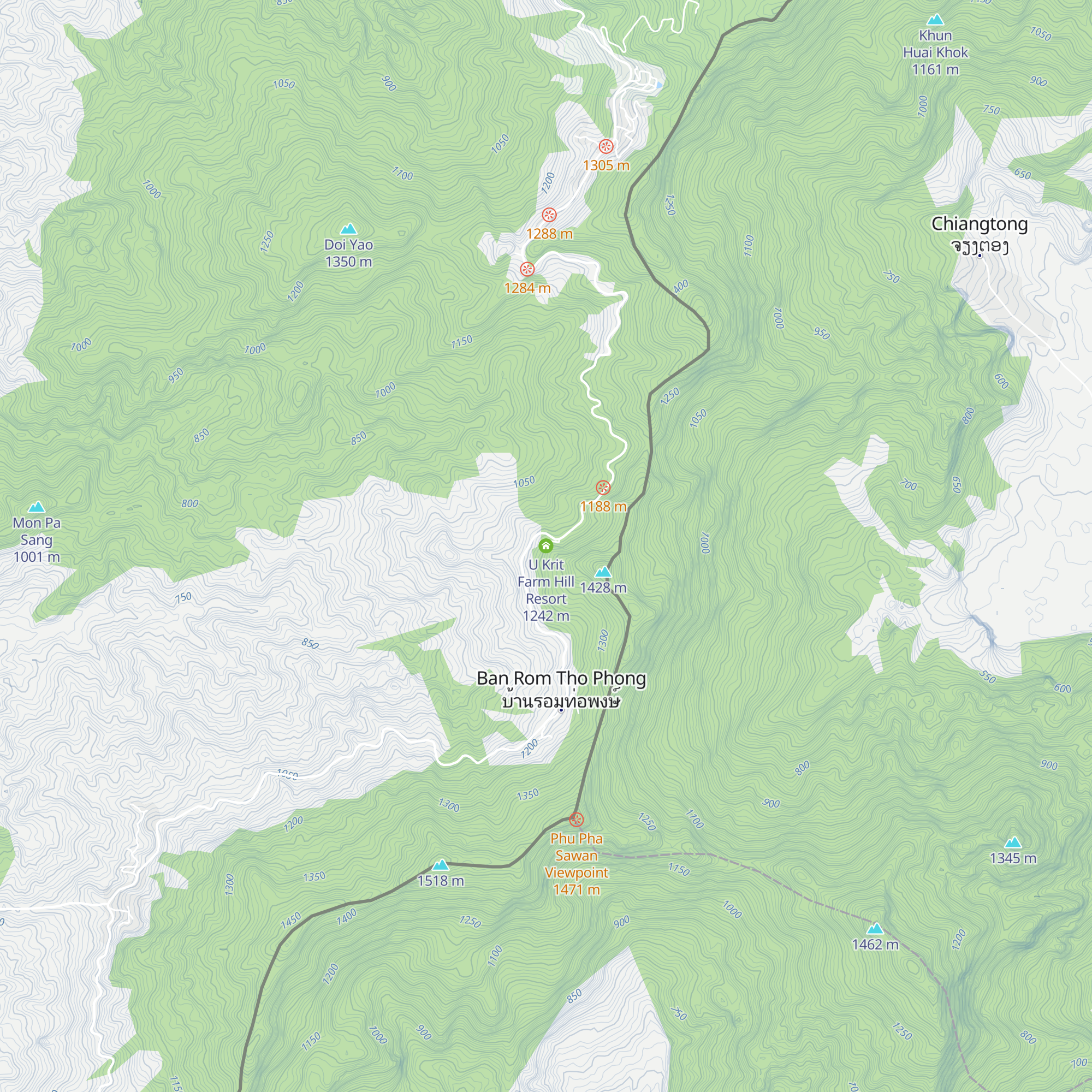 U Krit Farm Hill Resort map