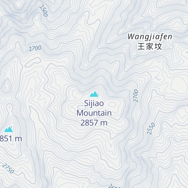 Map of Sijiao Mountain
