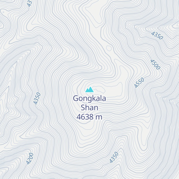 Map of Gongkala Shan