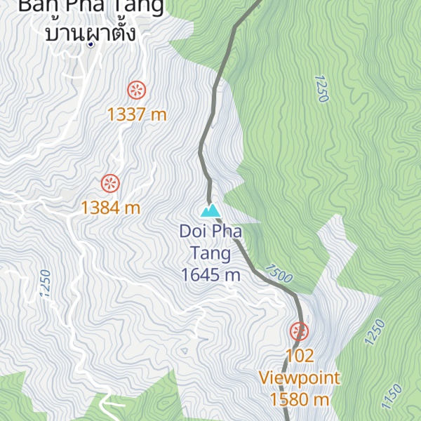 Map of Doi Pha Tang