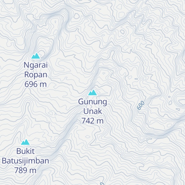 Map of Gunung Unak