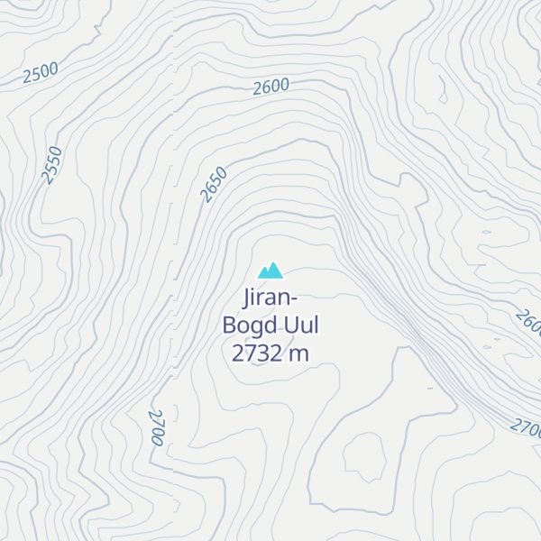 Map of Jiran-Bogd Uul