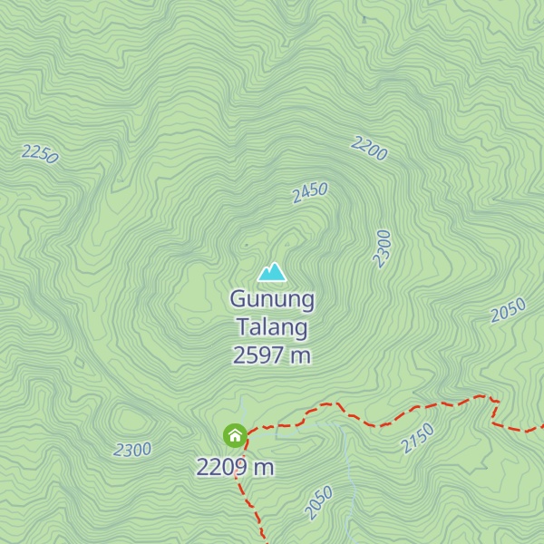 Map of Gunung Talang