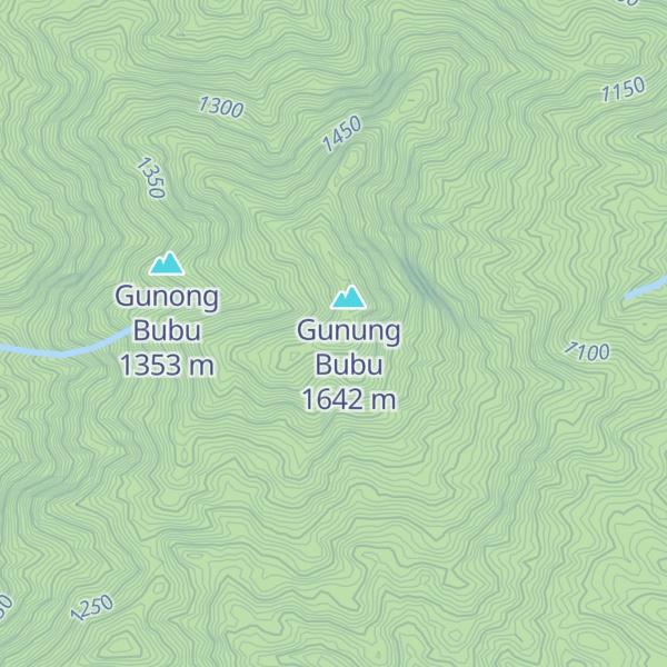 Map of Gunung Bubu West