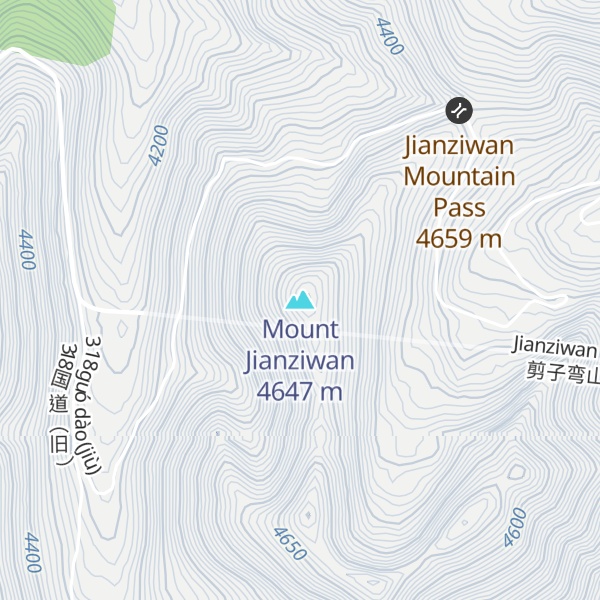 Map of Mount Jianziwan