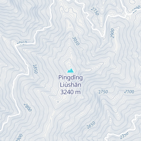 Map of Píngdǐng Liúshān