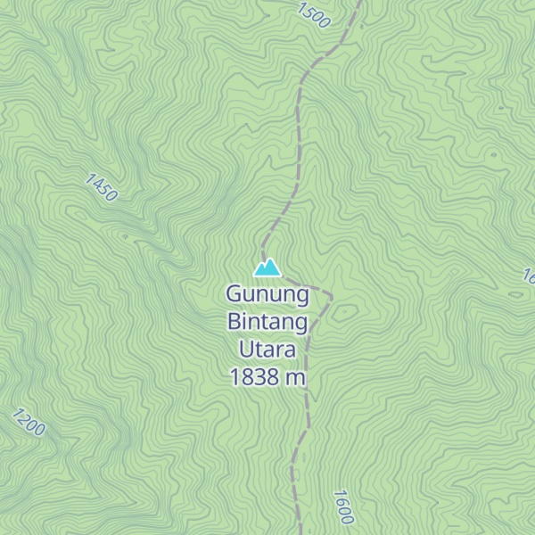Map of Gunung Bintang Utara