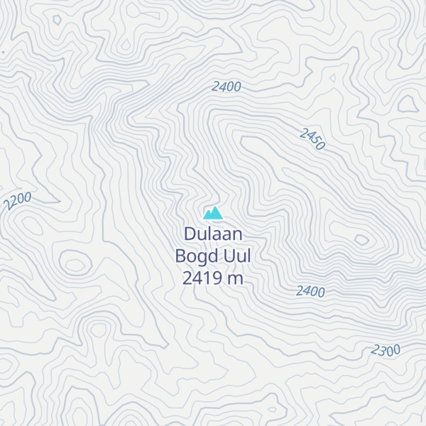 Map of Dulaan Bogd Uul