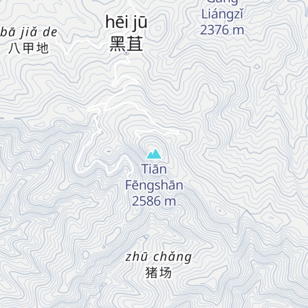 Map of Tiān Fēngshān