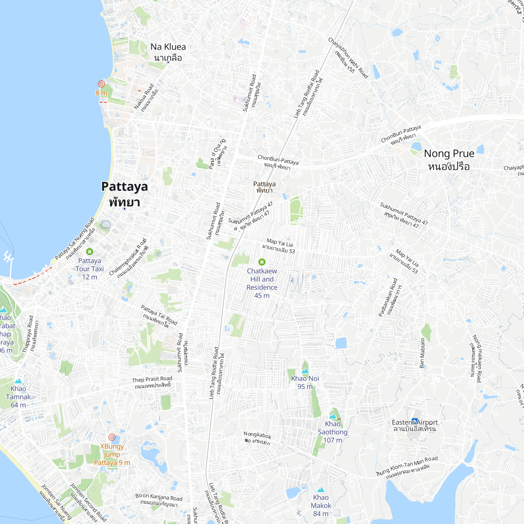 Chatkaew Hill and Residence map