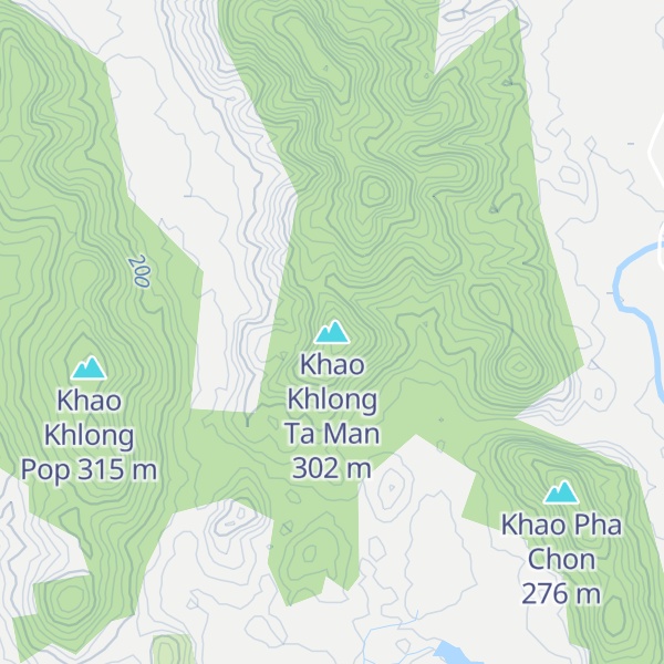 Map of Khao Khlong Ta Man
