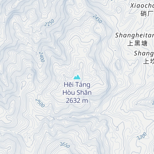 Map of Hēi Táng Hòu Shān