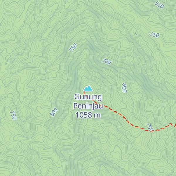 Map of Gunung Peninjau