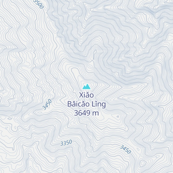 Map of Xiǎo Bǎicǎo Lǐng