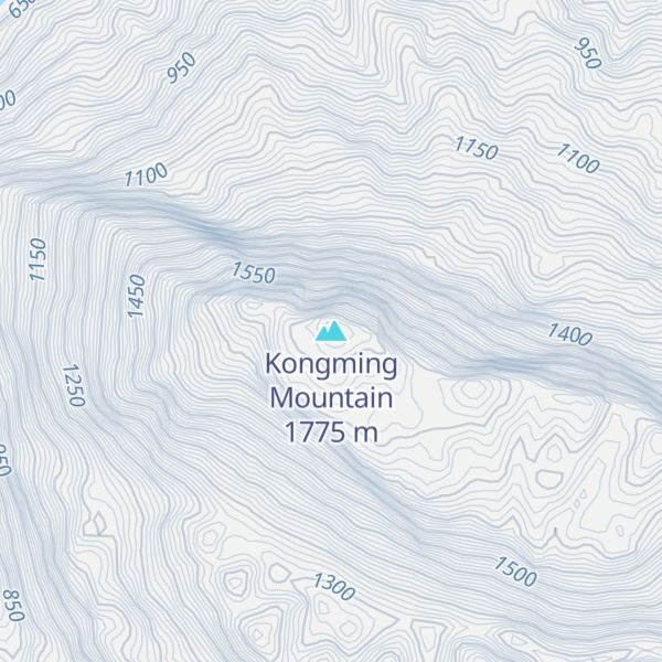 Map of Kongming Mountain