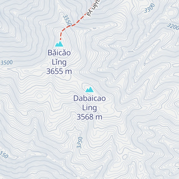 Map of Dabaicao Ling