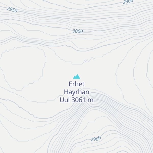 Map of Erhet Hayrhan Uul