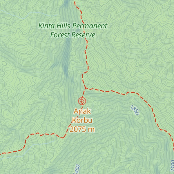 Map of Gunung Korbu