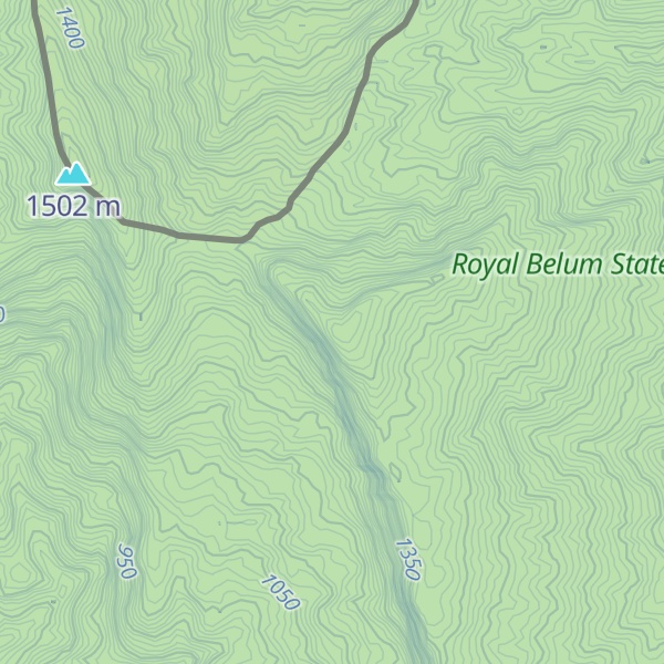Map of Mount Ulu Titi Basah