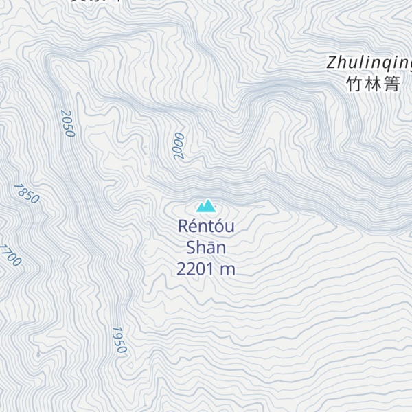 Map of Réntóu Shān