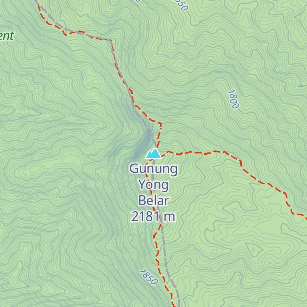 Map of Gunung Yong Belar
