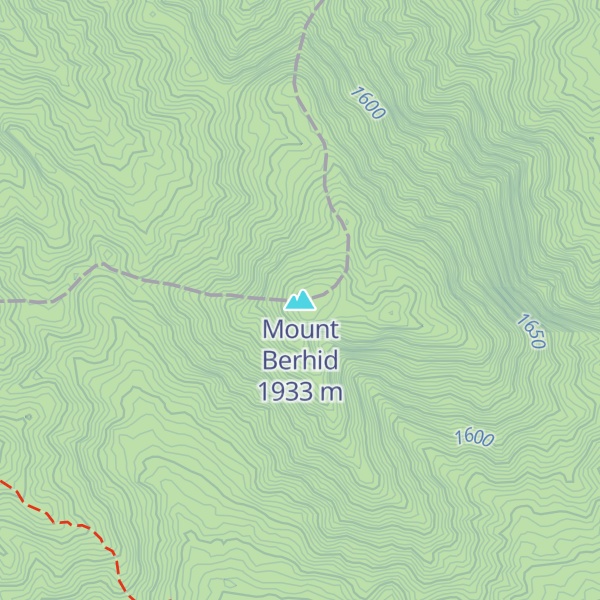 Map of Mount Berhid