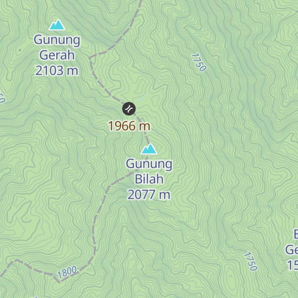 Map of Gunung Bilah