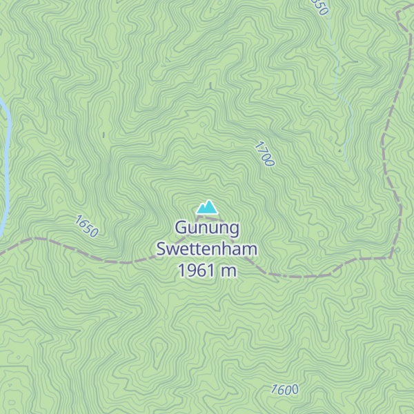 Map of Gunung Swettenham