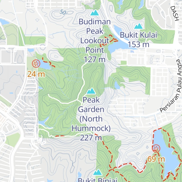 Map of Peak Garden (North Hummock)