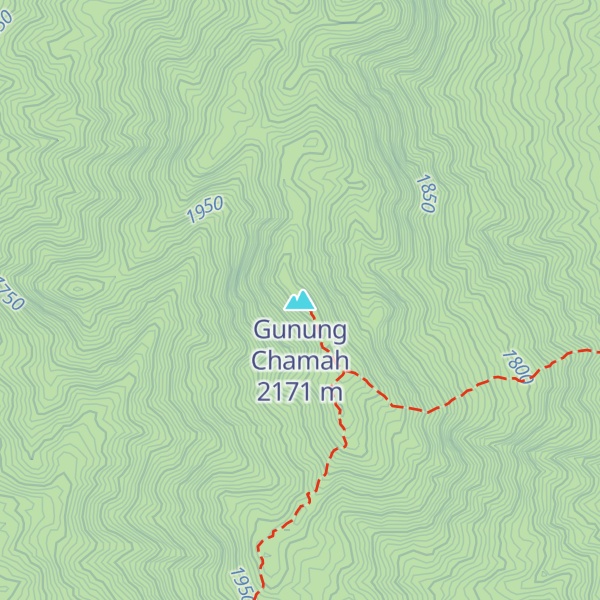 Map of Gunung Chamah