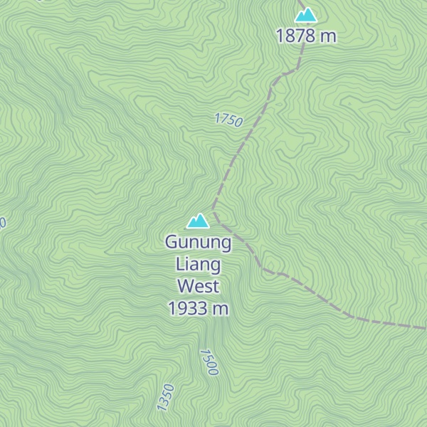 Map of Gunung Liang East