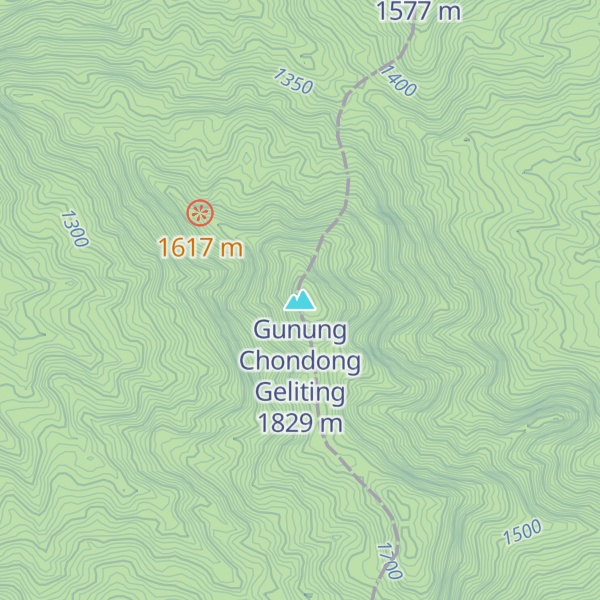 Map of Gunung Chondong Geliting