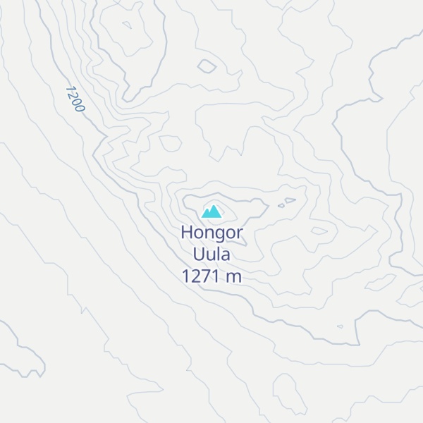 Map of Hongor Uula