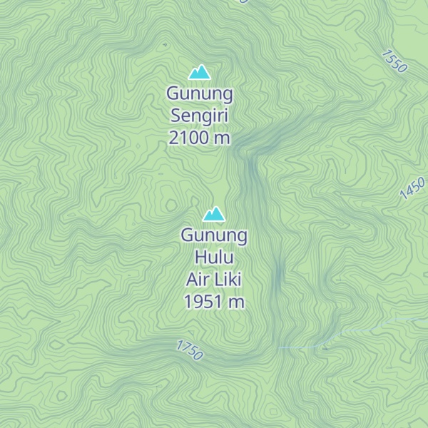 Map of Gunung Hulu Air Liki