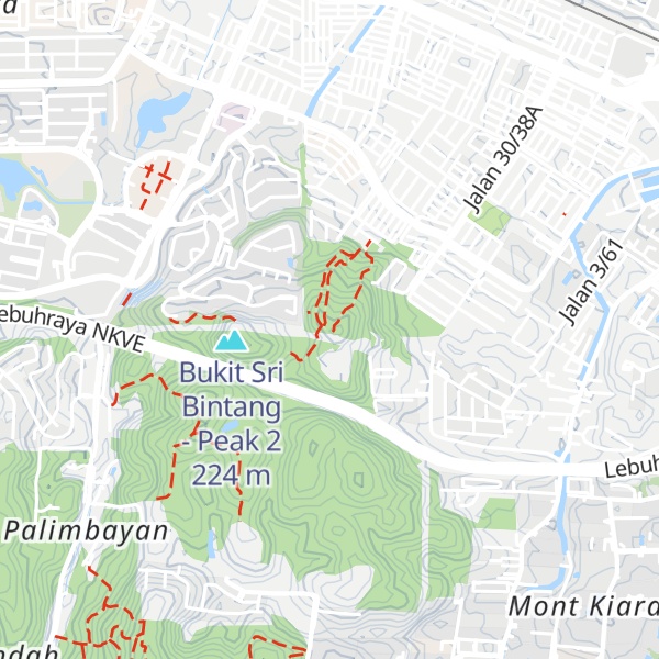 Map of Bukit Sri Bintang - Peak 1