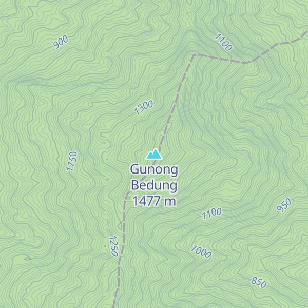 Map of Gunong Bedung
