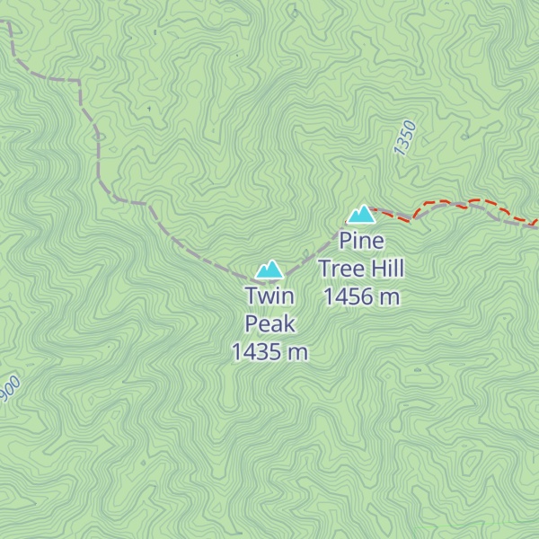 Map of Twin Peak, Fraser Hill