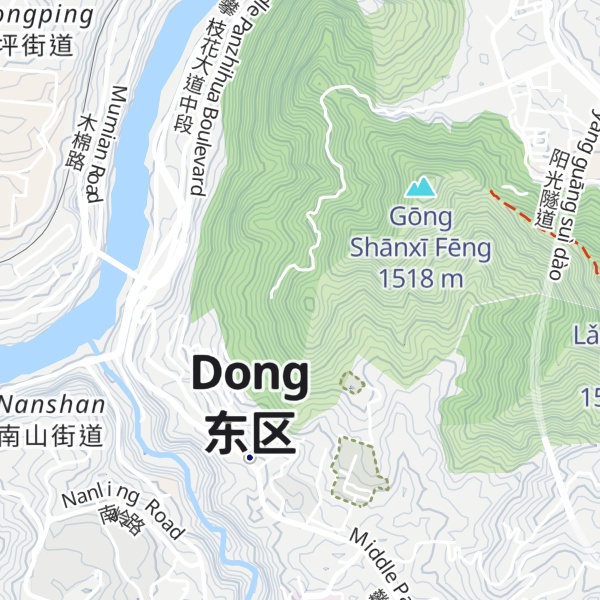 Map of Dōnghuá Shān
