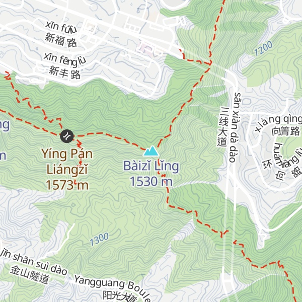 Map of Bàizǐ Lǐng