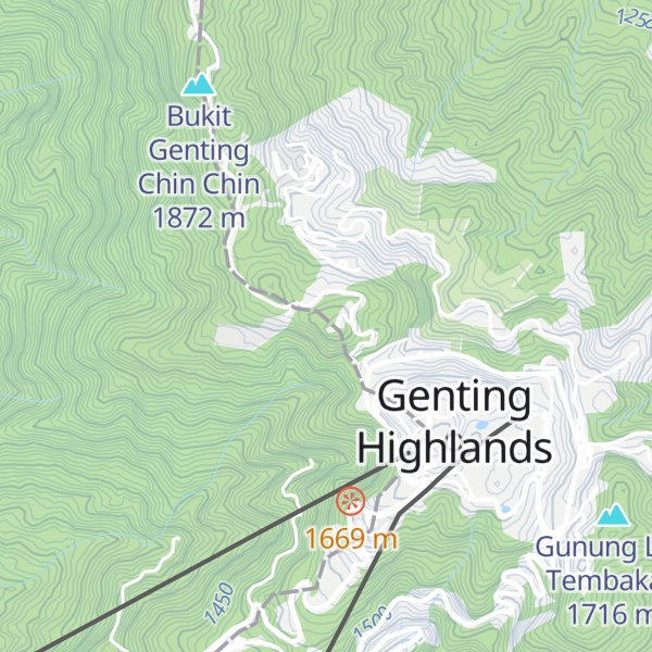 Map of Gunung Hulu Kali