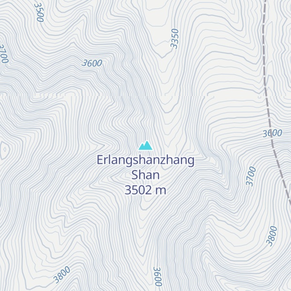 Map of Erlangshanzhang Shan