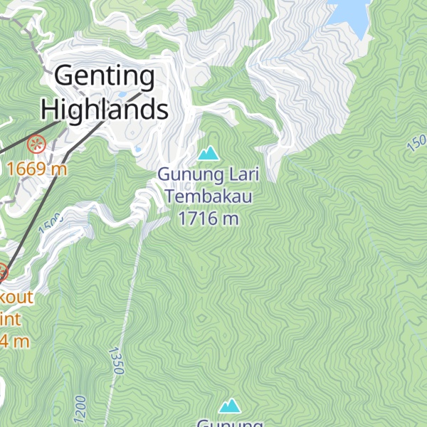 Map of Gunong Lari Tembakau