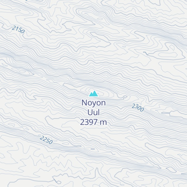 Map of Noyon Uul