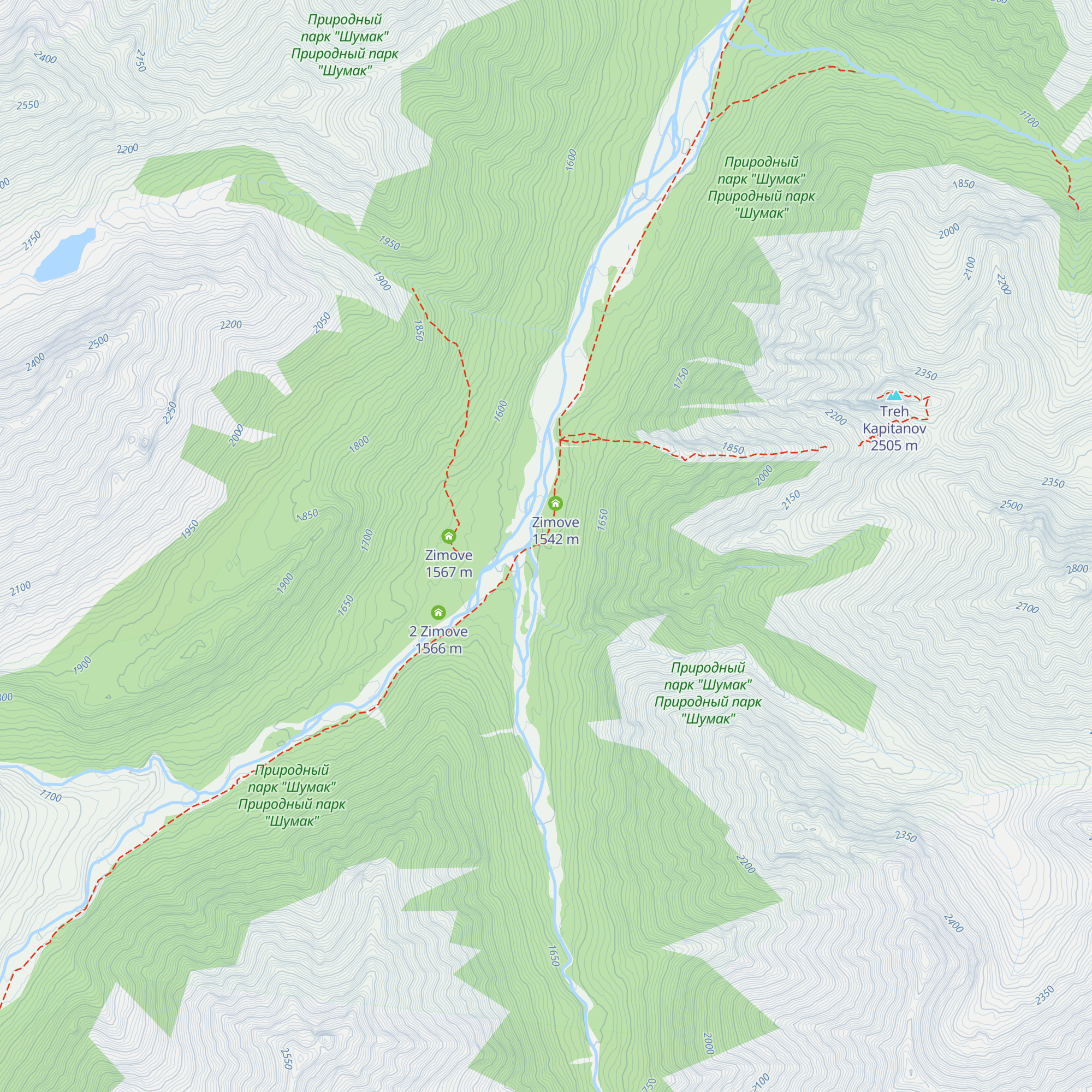 Zimove map